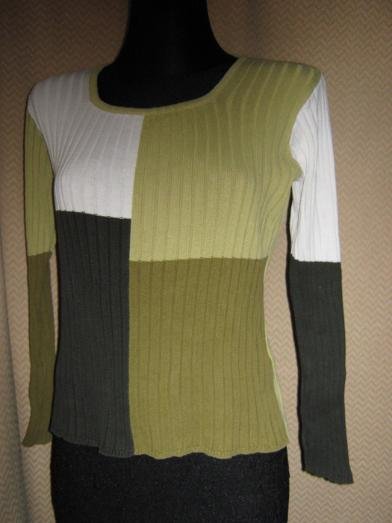NEU * Edel * stylisch * Color- Blocking * Fein- Rippstrick * Pullover 