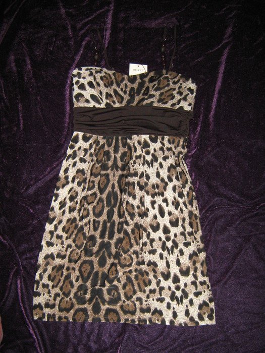 NEU mit ETIKETT * Sexy * Animal * Leo * Cocktail * Ausgeh * Bustier * Spaghetti- Träger * Kleid 