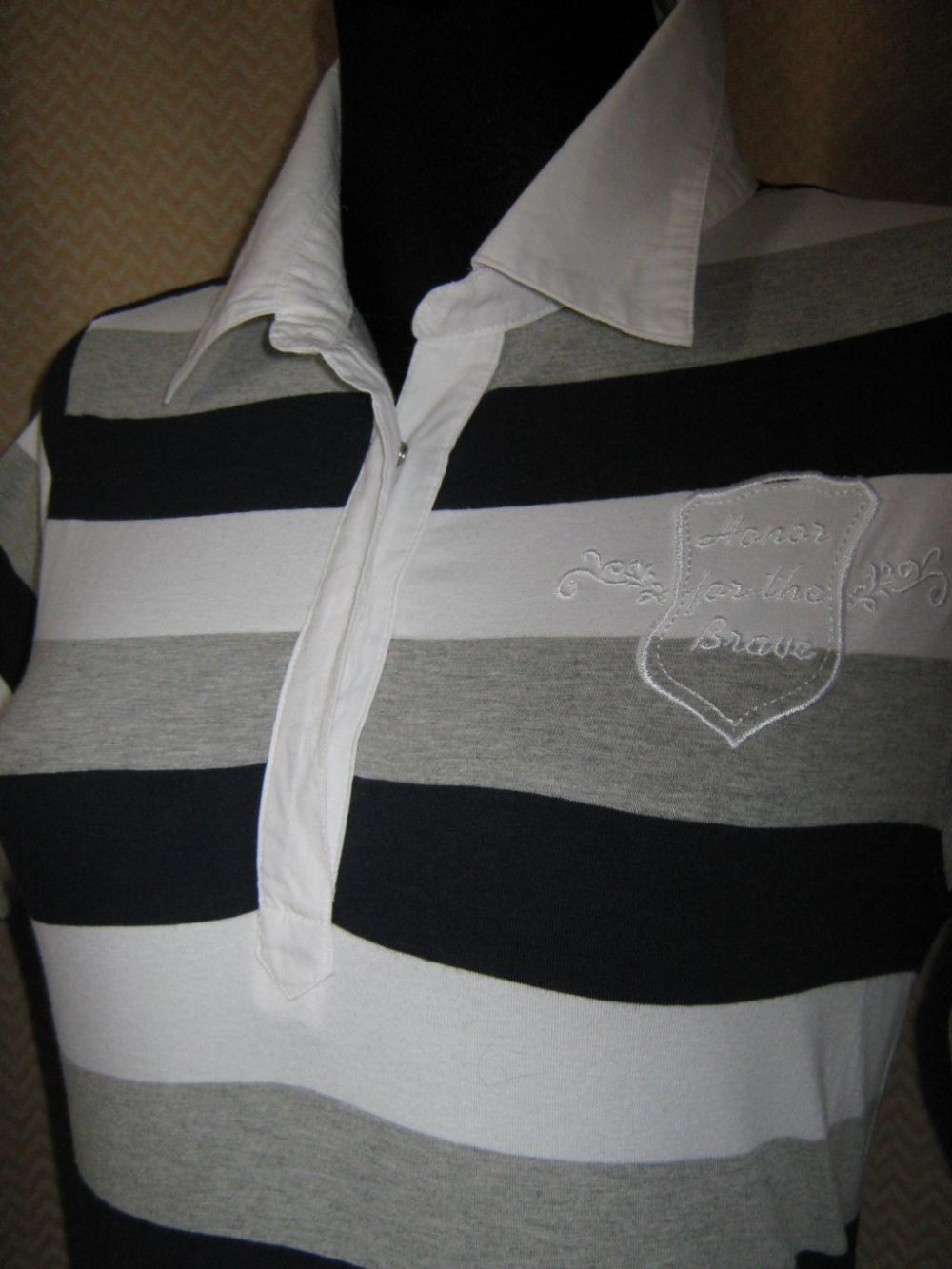  NEU * Marine * Navy * Sailor * Maritim * Color Blocking * Longsleeve * Langarm * Polo * T- Shirt * Gr. 36- 38/ S * weiß * grau * blau *