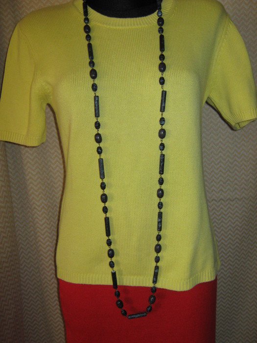 NEU * Extravagant * edel * lange * Boho * Charlston- Style * Perlen * Kette * dunkel- grau * anthrazit *