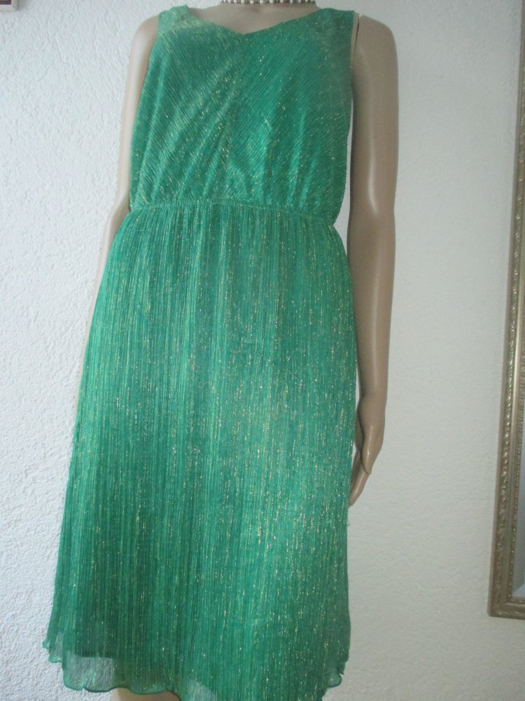   NEU * 20er Jahre Style * Pliseè- Falten * Lurex Glitzer * Cocktail * Abend * Etui- Kleid 