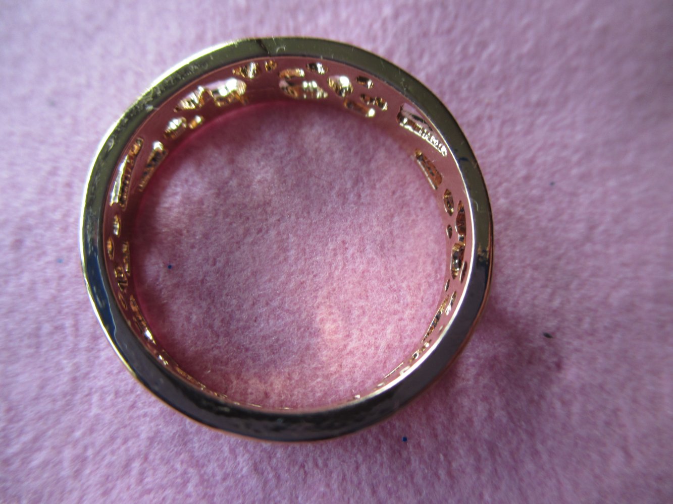  NEU ungetragen * Klassisch * elegant * DESIGNER * Blumen * Blüten * Barock * Rokoko * Cut Out - Optik * Ring * gold * 18 mm Durchmesser * Modeschmuck *