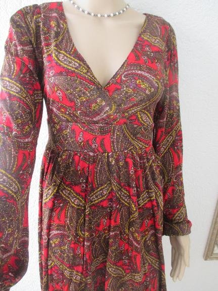 NEU * Edel * seidig * Paisley * Ornamente * BOHO * Baby Doll- Style * Koffer * Strech * Kleid 