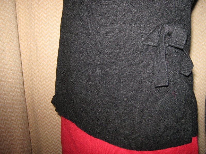  Edel * ausgefallen * sexy * Wickel- Optik * Feinstrick * Pullover ''Casa Blanca'' Gr. 36- 38/ S * schwarz * Gotik ' 