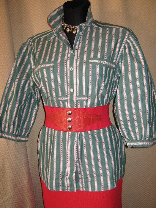 NEU * Original Granny VINTAGE * Romantik * Herzchen * Puffärmel * Brauchtums * Trachten- Style * Bluse 