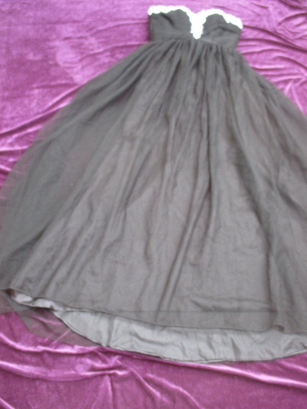 NEU * Black swan * DESIGNER * Abend * Ball * Ausgeh * Blüten * Stickerei * Swarovski * Glitzer * Kristalle * Bustier * Chiffon * Tüll * Maxi * Kleid * Robe * Gr. 34- 36, 38/ XS- S * schwarz * weiß *