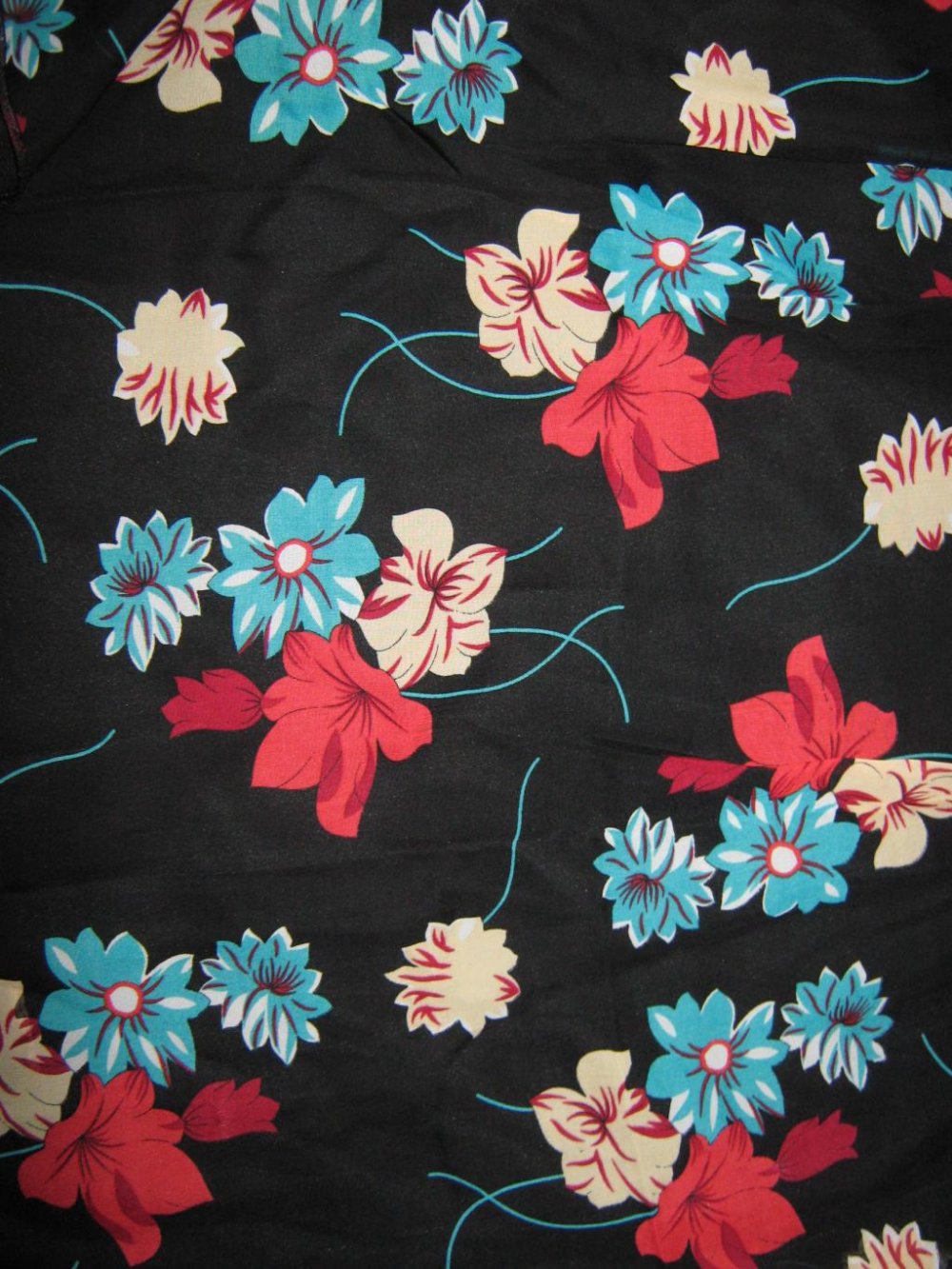 NEU mit ETIKETT * Blumen * Blüten * Flower- Power * Seiden- Chiffon * Retro- Look * Lolita * Baby- Doll * DESIGNER * Mini- Kleid mit Satin Schleife * Gr. 34- 36/ XS- S * schwarz * bunt *