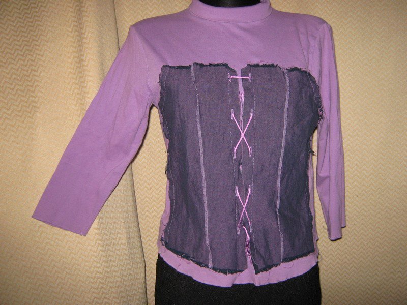 NEU * Ausgefallen * Piraten Look * Mieder * Dreiviertel Arm * T- Shirt 