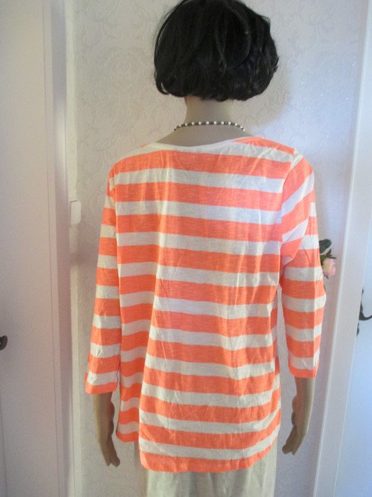 NEU mit ETIKETT * Stylisch * ausgefallen * Dreiviertel * 3/4 Arm * Neon * Block- Streifen * T- Shirt 