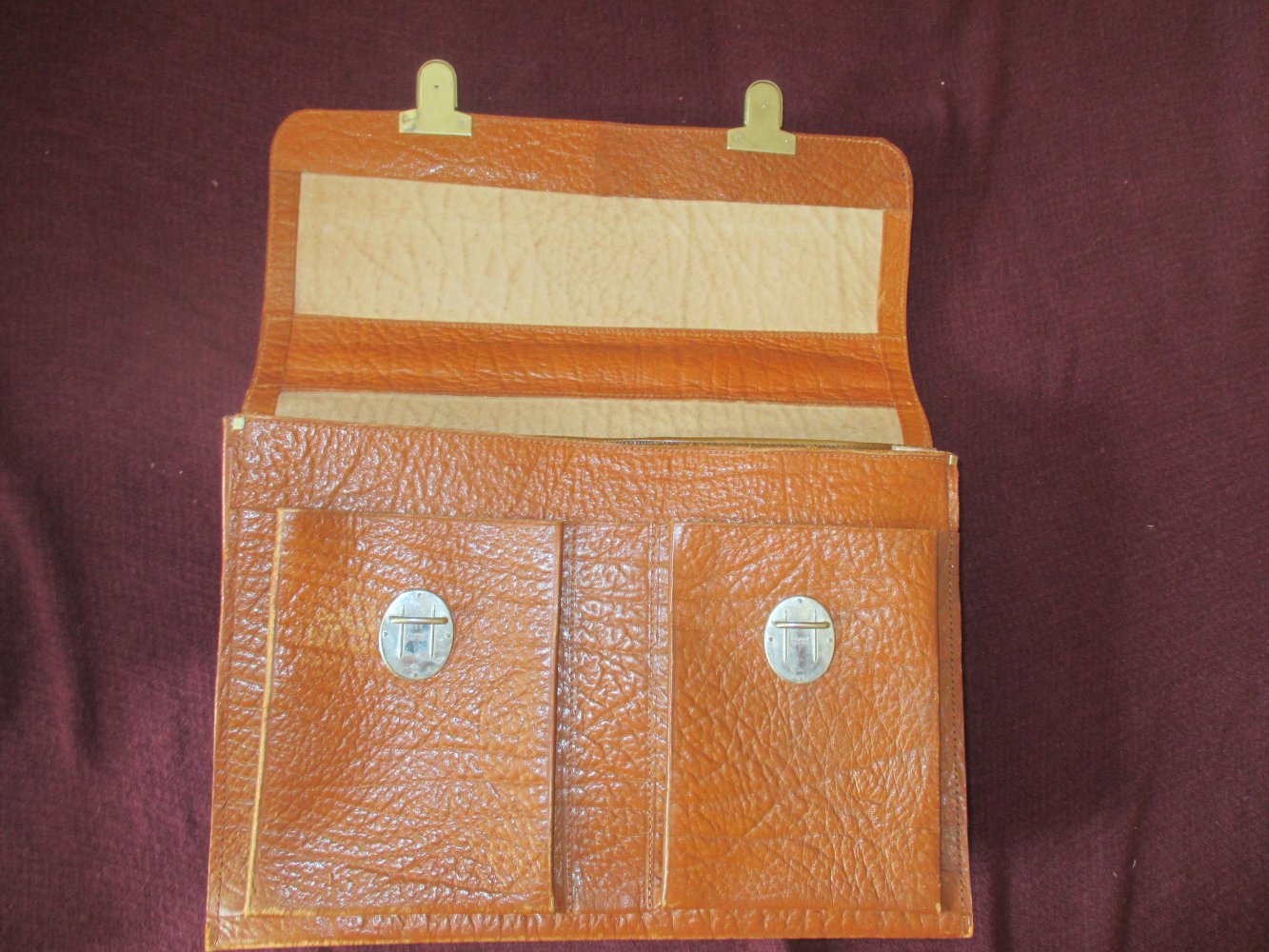 NEUw * Original VINTAGE * Echt Leder * Old- School * College BAG * Universität * Schul- TASCHE * Aktentasche * Damen * Herren * Unisex im angesagten Retro Style * caramèl- braun *