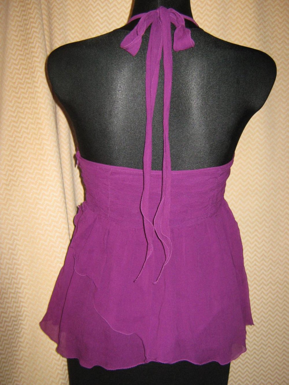 NEU * Glitzer Stickerei * Seiden * Neckholder * Baby- Doll * Top * Bluse 