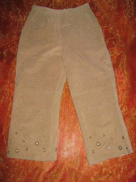 NEUw * Edel * ausgefallen * Original VINTAGE * Wild- Leder * 7/8 * Dreiviertel * Hose * Culotte 