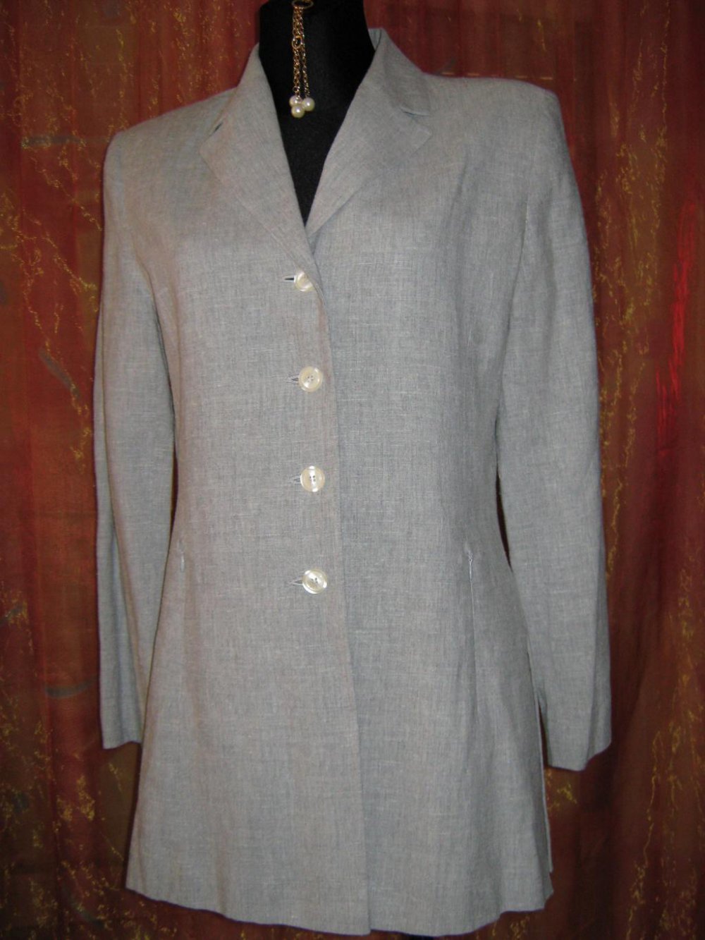 NEU * Edel * modern * Leinen * Kostüm- Anzug * Long * BLAZER oder Kurz MANTEL 