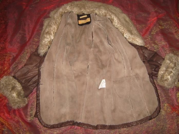 NEU * Exclusiv * Echt * Lamm- Leder * Jacke mit Fake fur Fell * Pelz Imitat 