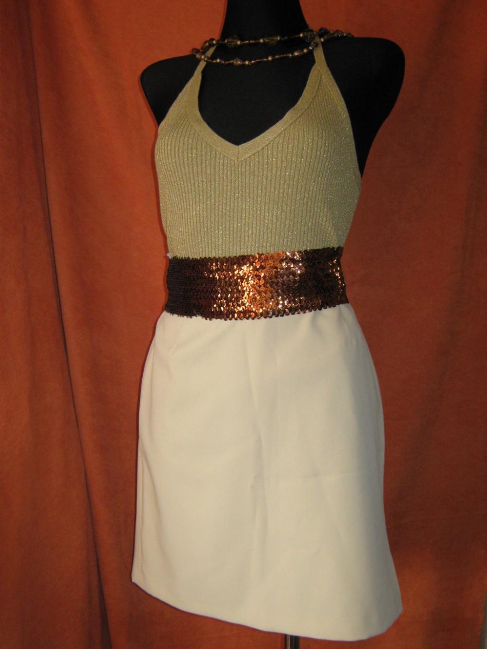 NEU * Sexy * Sekretärinnen * Bleistift * Shift * Etui * DESIGNER * High- waist * Mini- Rock * Gr. 38/ S * cremé- beige * ivory *