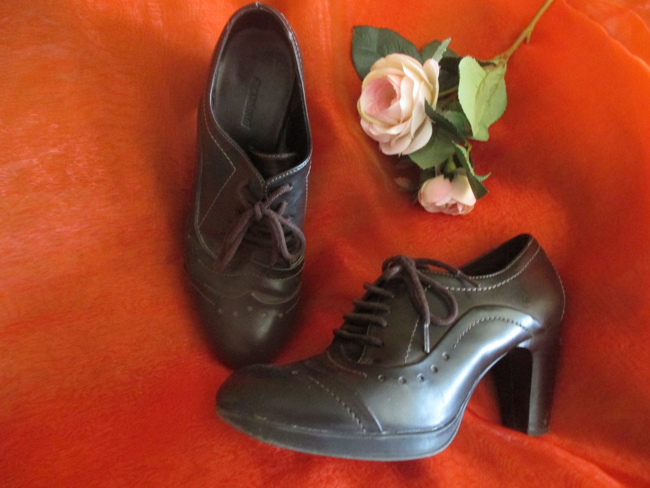 NEUw * Original Granny VINTAGE * Leder Imitat * Budapester * Schnür- Schuhe * Unkle Boots * Stiefeletten 