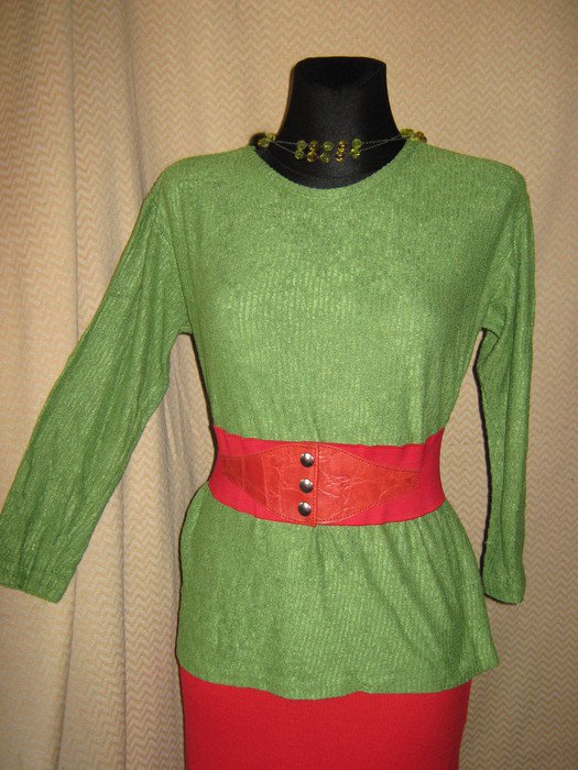  Modern * weich * Original VINTAGE * DESIGNER * Froteé * Pullover * Sweater * Sweat Shirt * Gr. 38- 40/ S- M * pistazien- grün *