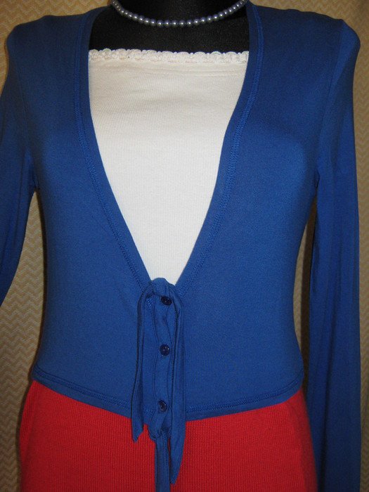 NEU * Edel * ausgefallen * Bindeband * Kurz * Corp * Feinstrickjacke * Cardigan 