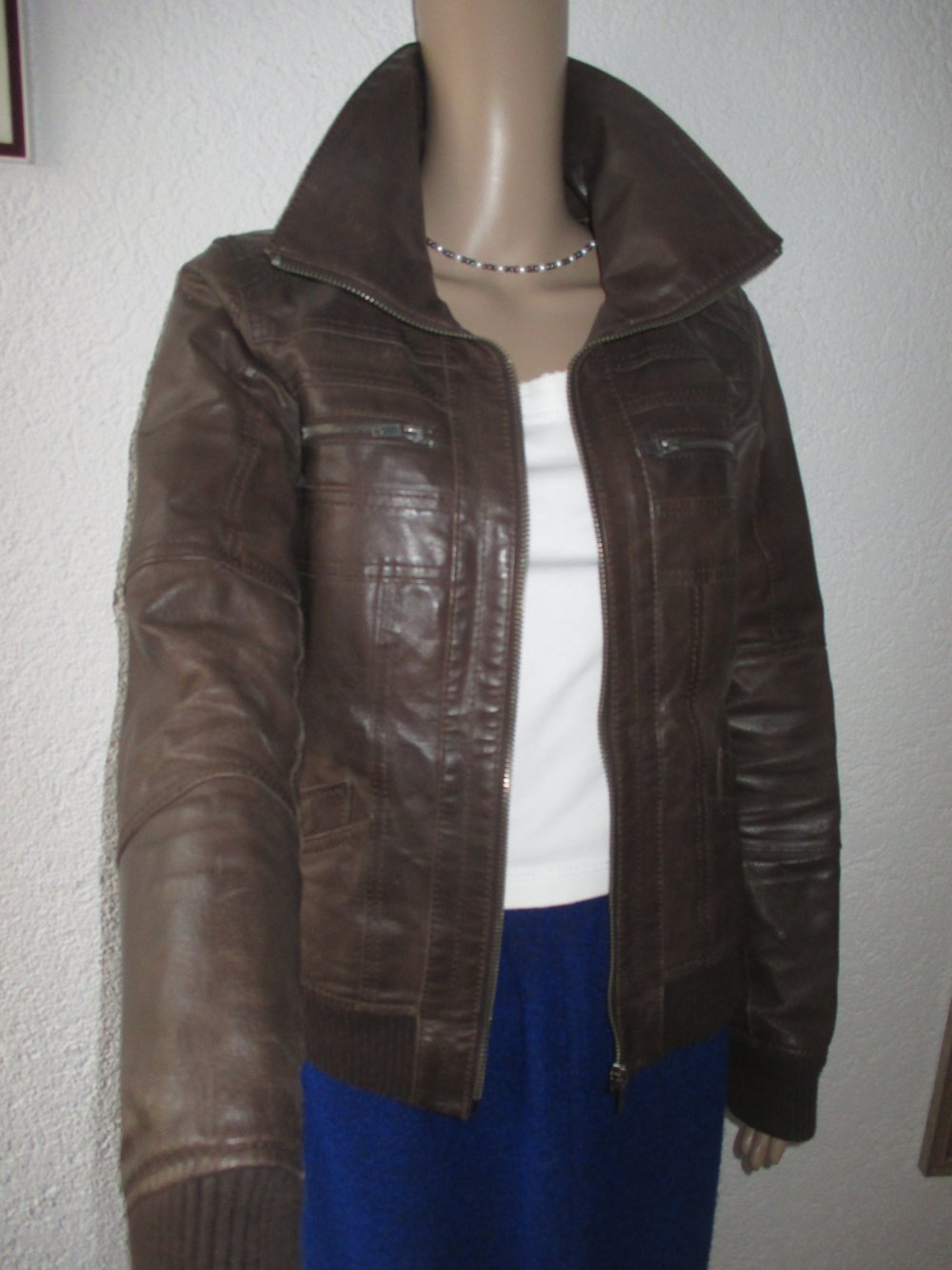 NEU * Original VINTAGE * Echt- Leder * Biker * Bomber * Flieger * Aviator * Blouson * Jacke 