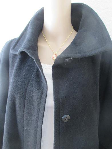 NEU * Klassisch * edel * ORIGINAL Granny VINTAGE * Wolle * Cashmerè * Kaschmir * FINE QUALITY * MANTEL * Luxus Qualität * Made in West- Germany * Gr. 40- 42/ M * schwarz * Gothic *