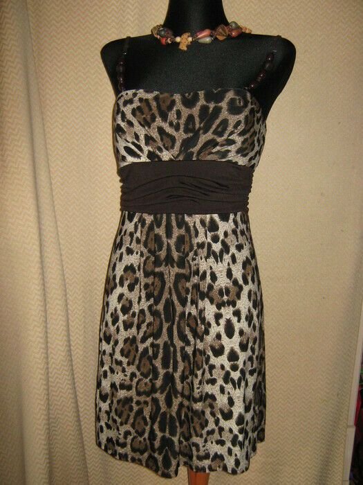 NEU mit ETIKETT * Sexy * Animal * Leo * Cocktail * Ausgeh * Bustier * Spaghetti- Träger * Kleid 