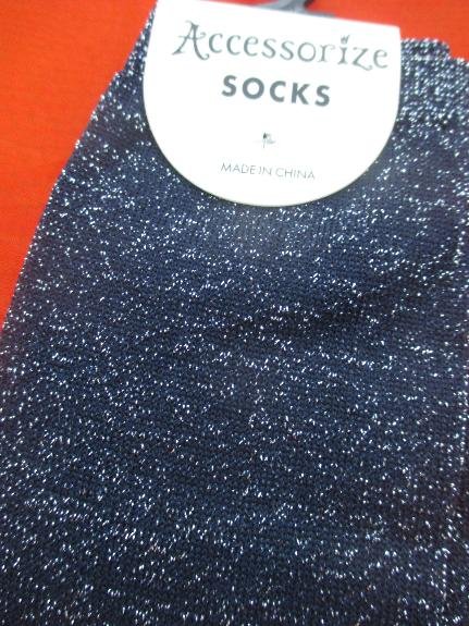 NEU mit ETIKETT * Ausgefallen * Disco * Abend * Ausgeh * Anlass * Lurex- Silber * Glitzer * Metallic * Glamour Look * Damen * Socken * Socks * Legs * Strümpfe 