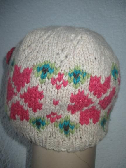 NEU * 3D * Blumen * Blüten * Flower-Power * 100% Wolle * Grobstrick * Beanie * Mütze 