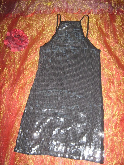 NEU mit ETIKETTEN * Sexy * Anlass * Party * Cocktail * Glitzer Pailletten * Spagetthi- Träger * Etui * Mini- Kleid 