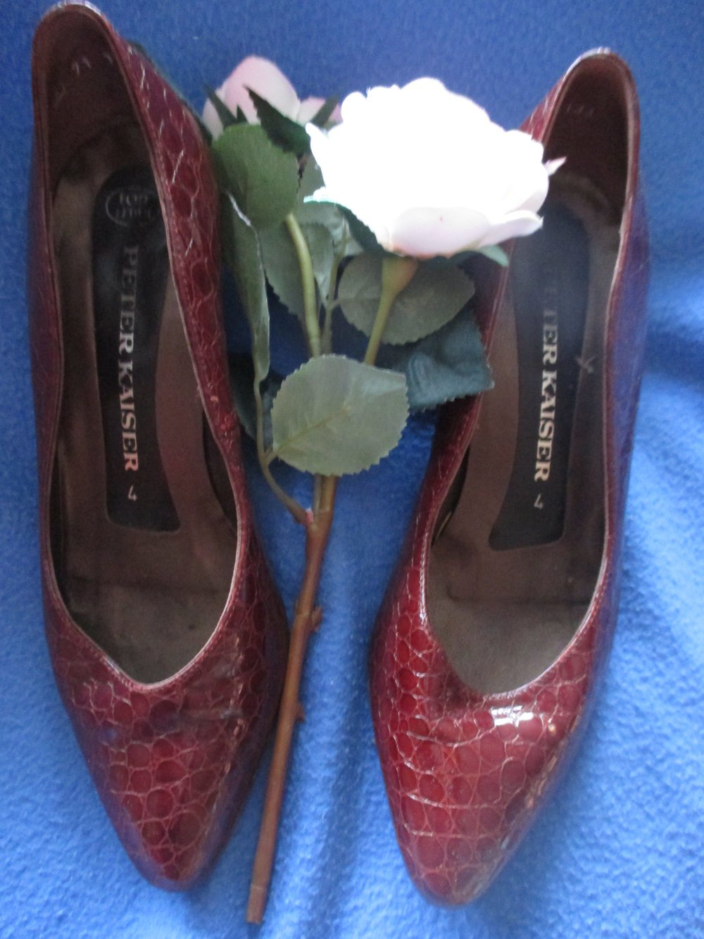 Original VINTAGE * Kroko * Lack * Echt Leder * High- Heels * Pumps * Schuhe 