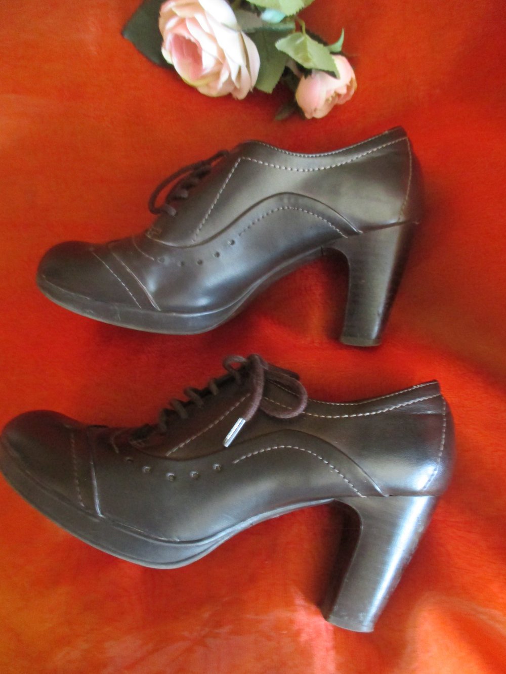 NEUw * Original Granny VINTAGE * Leder Imitat * Budapester * Schnür- Schuhe * Unkle Boots * Stiefeletten 