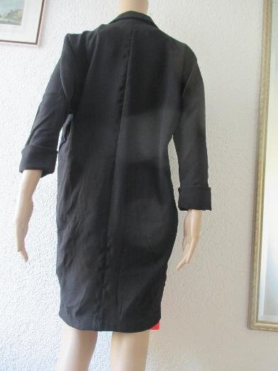 NEU mit ETIKETT * Edel * Business * Freizeit * Sommer * Übergang * Stoff * Etui * Kurz- Mantel oder Long Jacke ''STEFFEN SCHRAUT'' Gr. 34- 36/ XS- S * Oversize * schwarz *