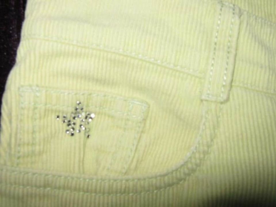 NEU * Edel * samtig * Fein- Cord Hose mit Swarovski * Strass * Kristalle 