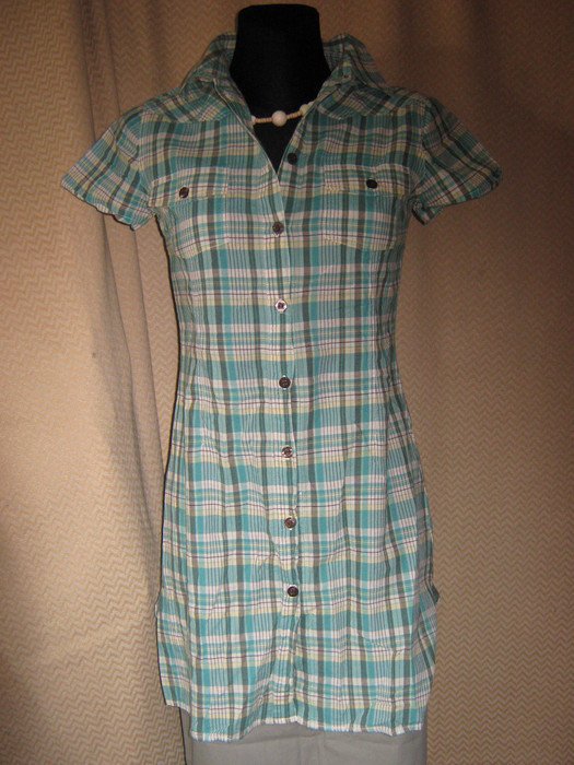 NEU * Stylisch * Madras Karo * Mini- Kleid oder Long * Lange * Hemd- Bluse 