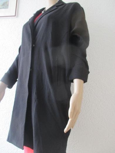 NEU mit ETIKETT * Edel * Business * Freizeit * Sommer * Übergang * Stoff * Etui * Kurz- Mantel oder Long Jacke ''STEFFEN SCHRAUT'' Gr. 34- 36/ XS- S * Oversize * schwarz *