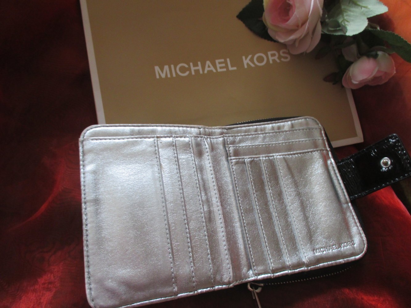 NEU * Echt * Lack- Leder * Geldbeutel * Geldbörse * Portemonnaie * Clutch * mit Zipper Reißverschluss 