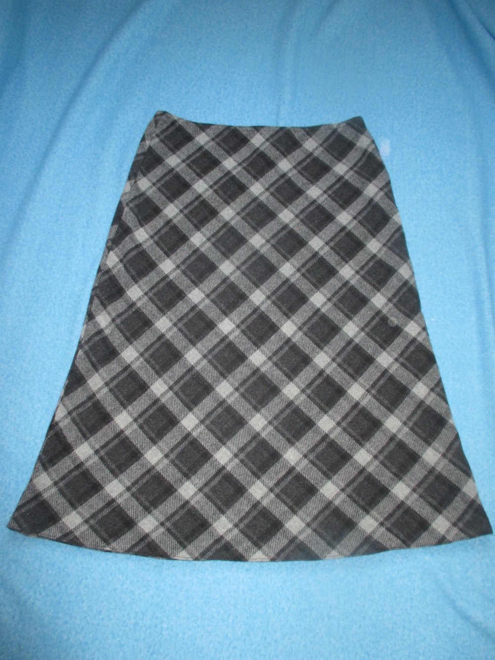  NEU * Stylisch * Karo * A-Linie * Wolle- Gemisch * Reinschlupf * Midi- Rock 