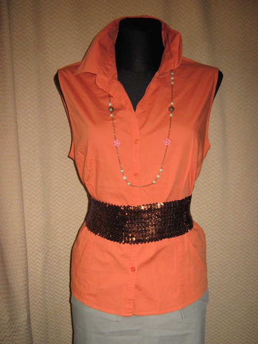 NEU * Stylisch * Original VINTAGE * 50er Jahre * Rockabilly Look * Hemd- Bluse ohne Arm 