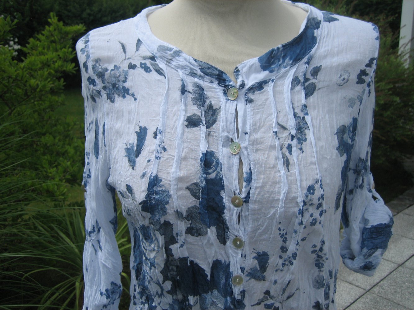 Superlässige Crash - Tunika Gr. 40/42, starkes Kombiteil - edles florales Design!