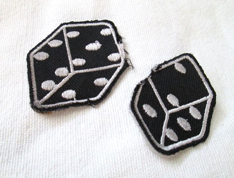 Patch Würfel / Dice *Rockabilly* *Rockabella* *Gothic* *Punk*
