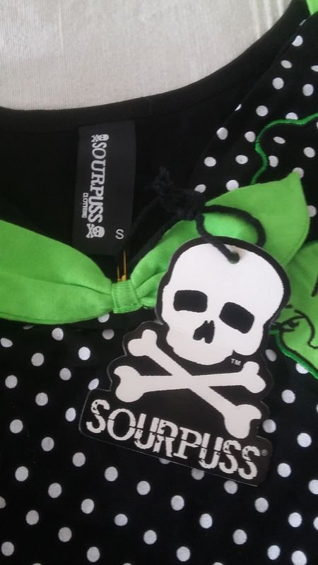 Sourpuss Top *Polkadots* *Frankenstein* *Zombie* *Gothic* *Horror*
