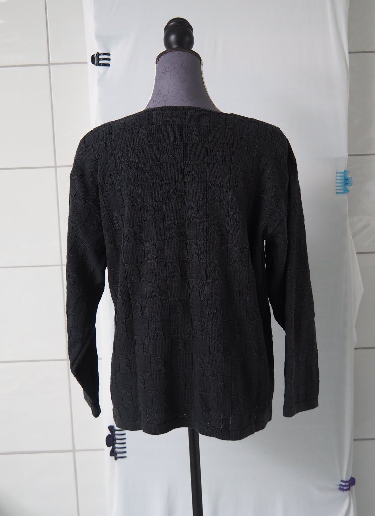 Schwarzer Strickpullover Gr. S 36/38