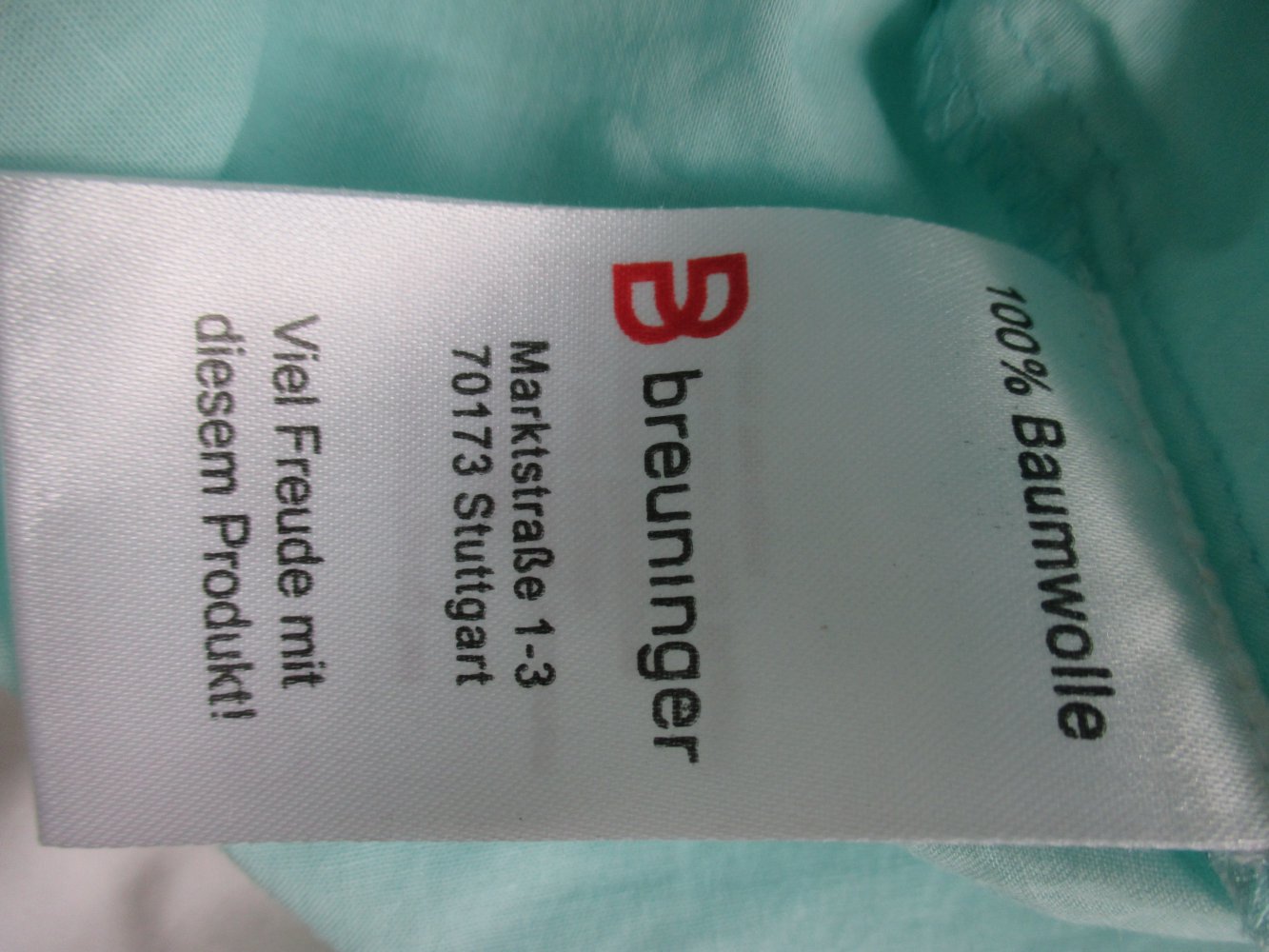 Breuninger; türkisfarbene Tunika mit kontrastfarbiger Stickerei, Gr. 170 / 176, kleine 36