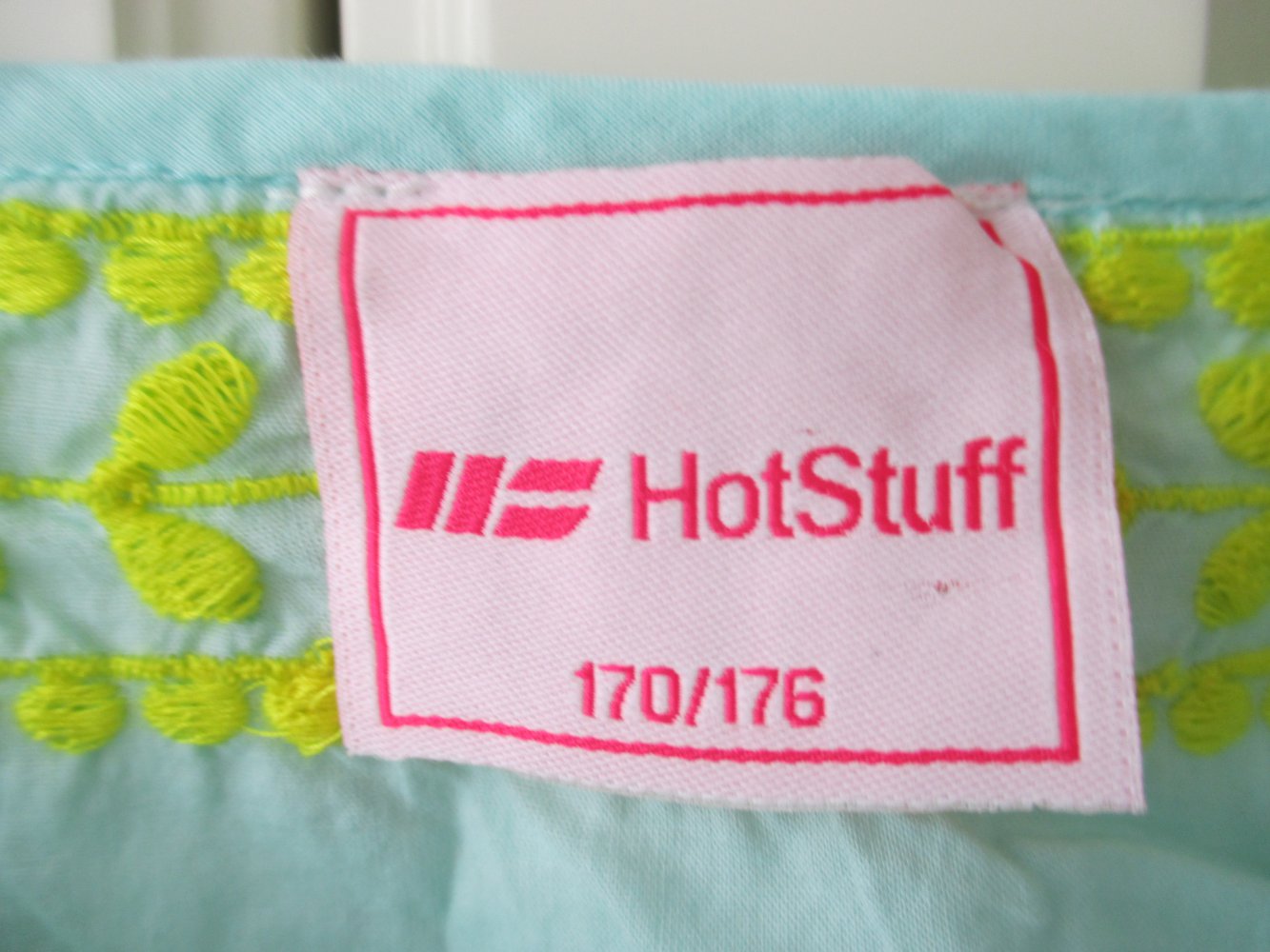 Breuninger; türkisfarbene Tunika mit kontrastfarbiger Stickerei, Gr. 170 / 176, kleine 36