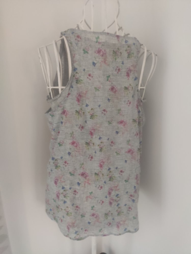 Promod Shirt floral grau 40
