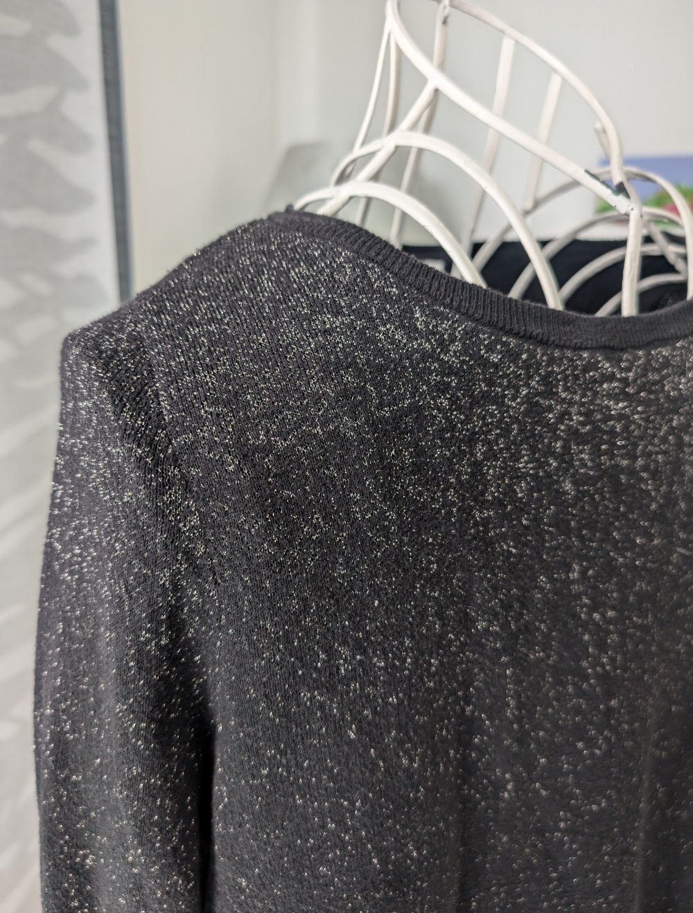 schwarzer Glitzerpullover S.Oliver M