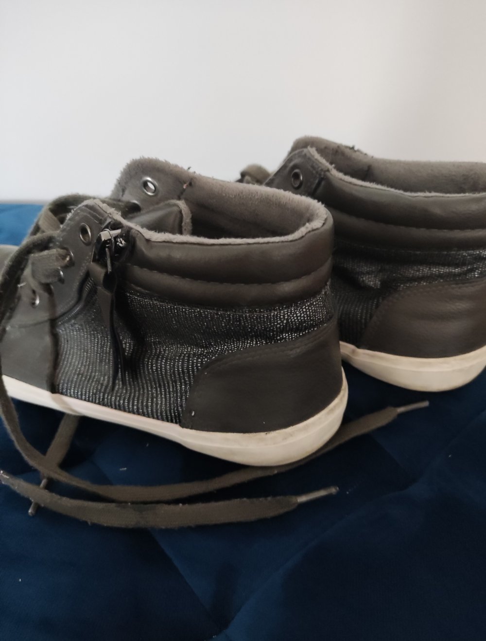 Flache Schuhe 39 grau / anthrazitfarben