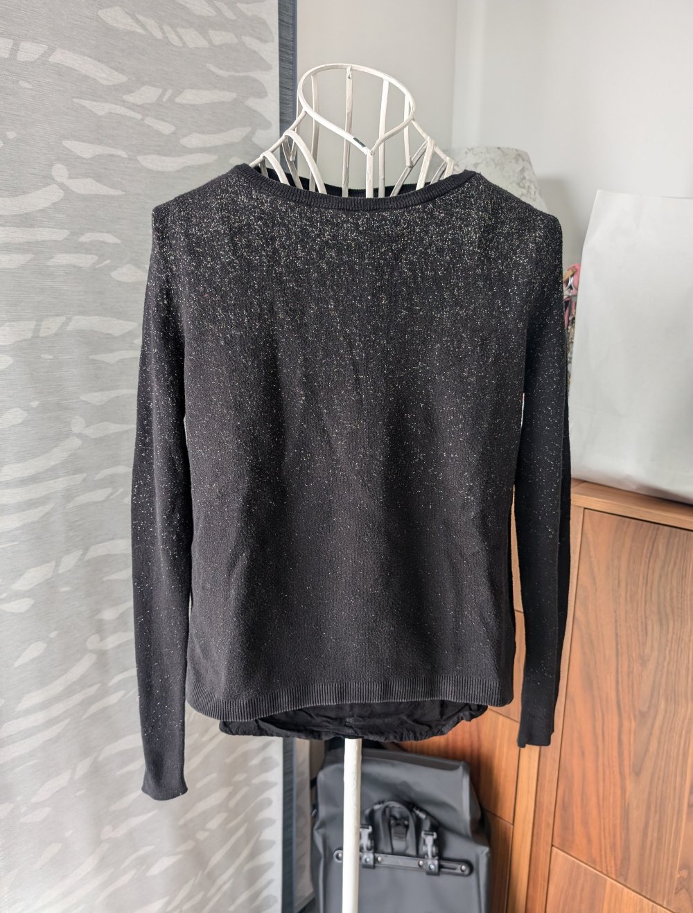 schwarzer Glitzerpullover S.Oliver M