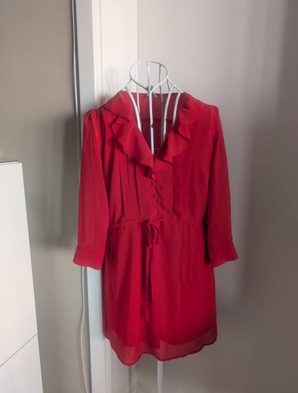 rotes Volantkleid H &M 40