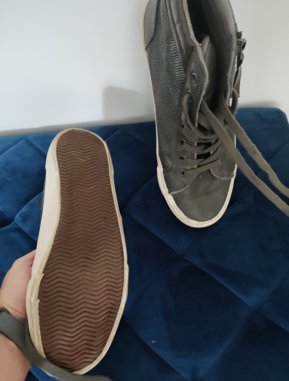 Flache Schuhe 39 grau / anthrazitfarben