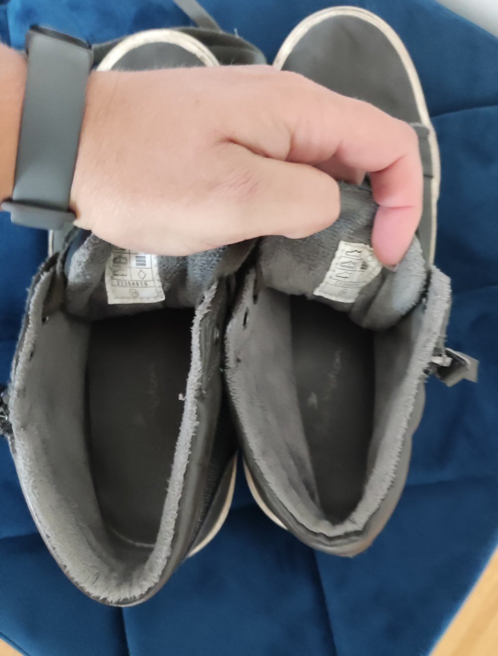 Flache Schuhe 39 grau / anthrazitfarben